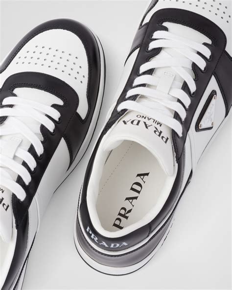 prada sneakers black and white